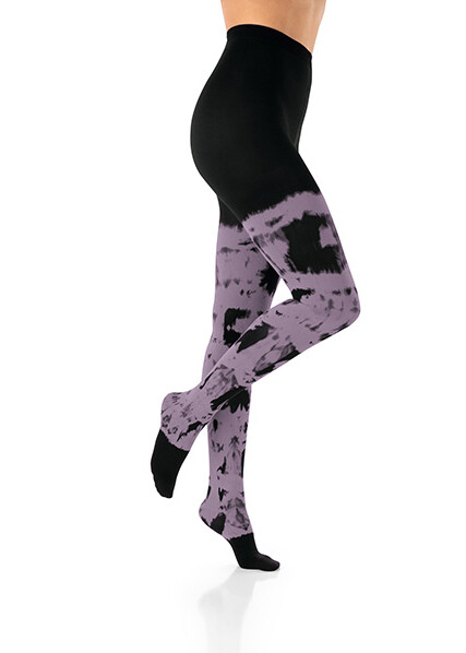 Tights Cosy Violet Batik Schwarz