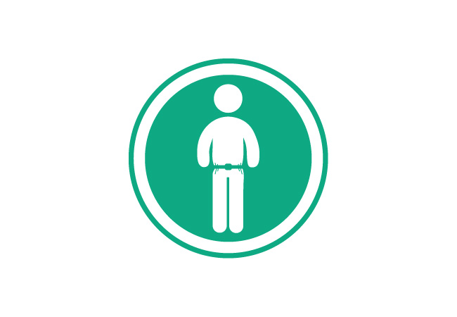 Icon beengende Kleidung